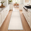 GENIMO 2'x10' Boho Runner Rug, Soft Washable Non Slip Hallway Runner for Kitchen Entryway Laundry Room, Cream Beige
