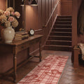 GENIMO 2'x7' Runner Rug, Machine Washable Non Slip Low Pile Hallway Runner Rug for Kitchen Laundry Room, Soft Minimalist, Crimson
