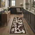 GENIMO 2' x 6' Runner Rug, Machine Washable Non Slip Low Pile Hallway Runner Rug for Kitchen Laundry Room, Modern Animal Print, Mocha Brown