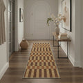 GENIMO 2' x 6' Runner Rug, Machine Washable Non Slip Low Pile Hallway Runner Rug for Kitchen Laundry Room, Clean Minimalist, Warm Brown