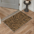 GENIMO 2'x3' Entryway Rug, Machine Washable Non Slip Low Pile Area Rug for Front Door Kitchen Bathroom, Neutral Animal Print, Golden Brown