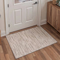 GENIMO 2'x3' Entryway Rug, Machine Washable Non Slip Low Pile Area Rug for Front Door Kitchen Bathroom, Warm Minimalist, QUARTZRIFT