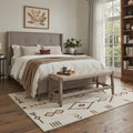 GENIMO 5'x7' Area Rug for Living Room, Machine Washable Non Slip Low Pile Rug for Bedroom Dining Room, Modern Boho, Warm Beige