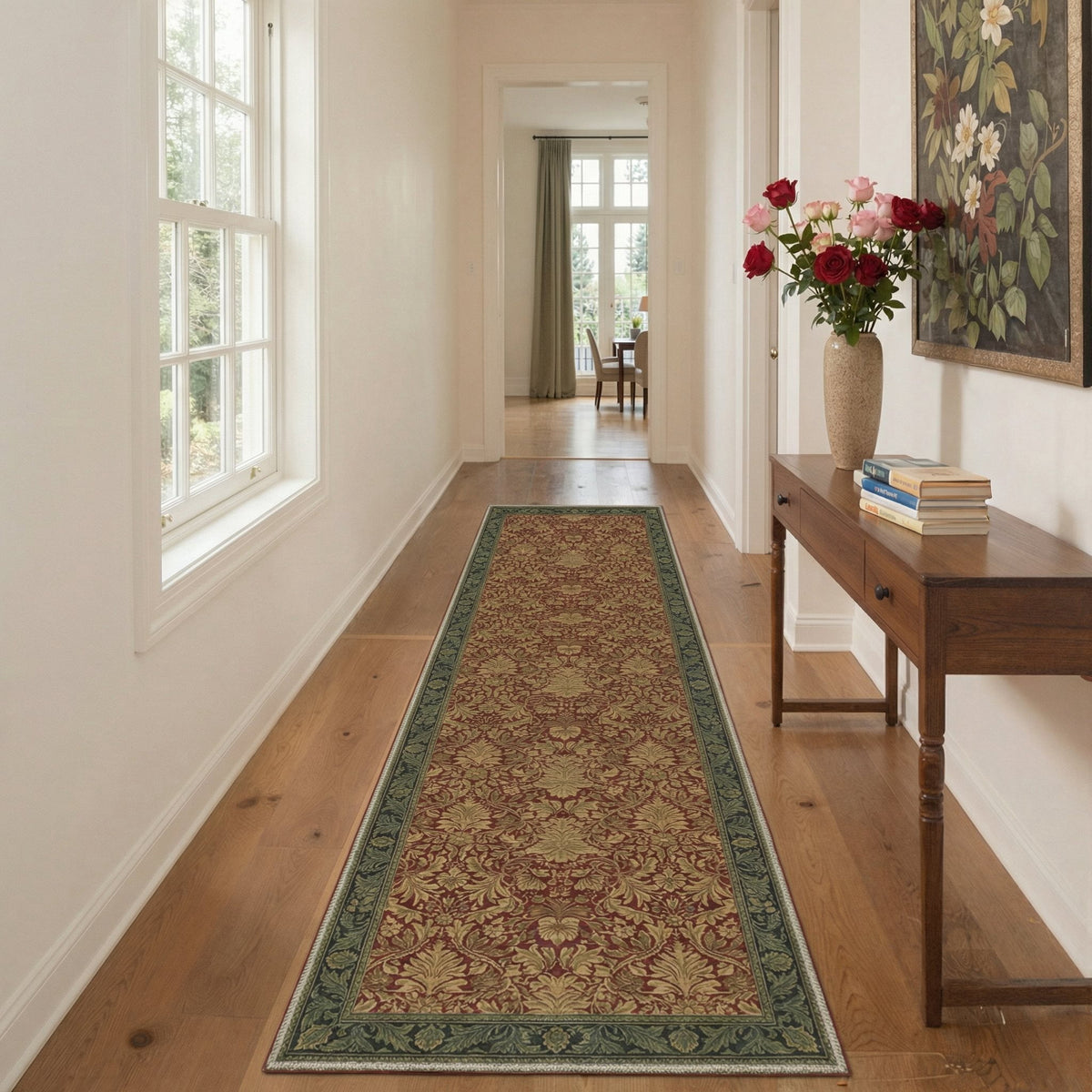 GENIMO 2' x 6' Soft Craft Art Runner Rug, Machine Washable Non Slip Low Pile Hallway Runner Rug for Kitchen Laundry Room, Muted Rust