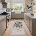 GENIMO 2'x6' Runner Rug, Machine Washable Non Slip Low Pile Hallway Runner Rug for Kitchen Laundry Room, Artistic Abstract, COBALTVEIL