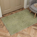 GENIMO 2'x3' Area Rug, Machine Washable Non Slip Low Pile Rug for Entryway Kitchen Bathroom Front Door, Muted Minimalist, Sage Green