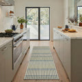 GENIMO 2'x6' Runner Rug, Washable Non Slip Soft Minimalist Hallway Runner for Kitchen Entryway Laundry Room, Dusty Sage
