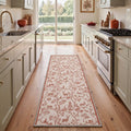 GENIMO 2'x7' Runner Rug, Machine Washable Non Slip Low Pile Hallway Runner Rug for Kitchen Laundry Room, Soft Animal Print, Terracotta Cream