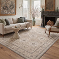 GENIMO 8'x10' Area Rug for Living Room, Large Machine Washable Non Slip Low Pile Rug for Bedroom Dining Room, Persian Inspired, VELVETECHO