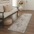 GENIMO 2' x 6' Runner Rug, Machine Washable Non Slip Low Pile Hallway Runner Rug for Kitchen Laundry Room, Abstract, Dusty Blush