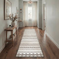 GENIMO 2' x 6' Runner Rug, Machine Washable Non Slip Low Pile Hallway Runner Rug for Kitchen Laundry Room, Boho Chic, Earthy Brown