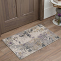 GENIMO 2'x3' Area Rug, Machine Washable Non Slip Low Pile Rug for Entryway Kitchen Bathroom Front Door, Artistic Abstract, Amethyst Gray