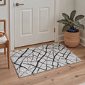 GENIMO 2'x3' Modern Abstract Area Rug, Machine Washable Non Slip Low Pile Rug for Entryway Front Door Kitchen Bathroom, QUARTZRIFT