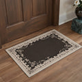 GENIMO 2'x3' Area Rug, Machine Washable Non Slip Low Pile Rug for Entryway Kitchen Bathroom Front Door, Decorative Animal Print, Mocha Beige