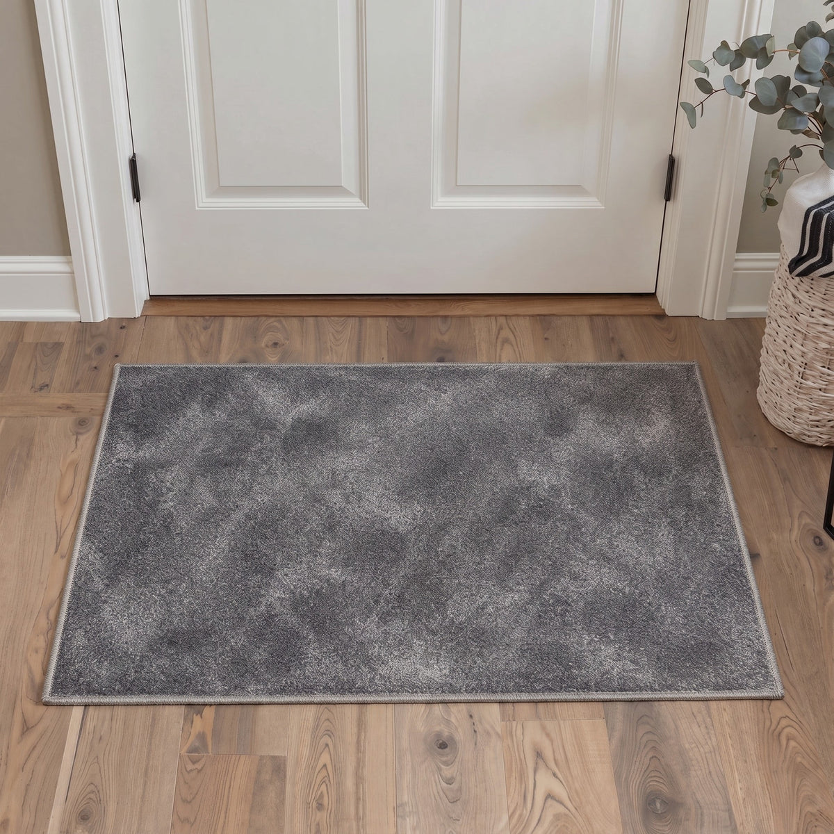 GENIMO 2'x3' Area Rug for Entryway, Machine Washable Non Slip Low Pile Indoor Door Mat for Front Door Kitchen Bathroom, Clean Abstract, VELVETDUSK