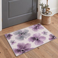 GENIMO 2'x3' Entryway Rug, Machine Washable Non Slip Low Pile Area Rug for Front Door Kitchen Bathroom, Modern Floral, MAUVE PETAL