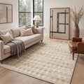 GENIMO 5'x7' Area Rug for Living Room, Machine Washable Non Slip Low Pile Rug for Bedroom Dining Room, Warm Minimalist, OCHRE LINEN