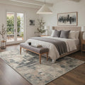 GENIMO 8'x10' Rug for Living Room, Large Machine Washable Low Pile Non Slip Area Rug for Bedroom Dining Room, Contemporary Abstract, Dusty Beige