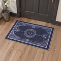 GENIMO 2'x3' Area Rug for Entryway, Machine Washable Non Slip Low Pile Indoor Door Mat for Front Door Kitchen Bathroom, Soft Minimalist, Dusty Navy