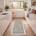 GENIMO 2'x6' Runner Rug, Machine Washable Non Slip Low Pile Hallway Runner Rug for Kitchen Laundry Room, Relaxed Boho, NEXUSQUARTZ