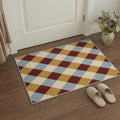 GENIMO 2'x3' Area Rug, Machine Washable Non Slip Low Pile Rug for Entryway Kitchen Bathroom Front Door, Muted Minimalist, Warm Earth