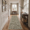 GENIMO 2' x 6' Runner Rug, Washable Non Slip Soft Persian Hallway Runner for Kitchen Entryway Laundry Room, Olive Brown