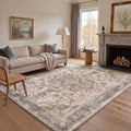 GENIMO 8'x10' Area Rug for Living Room, Large Machine Washable Non Slip Low Pile Rug for Bedroom Dining Room, Persian Geometric, VELVETECHO