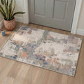 GENIMO 2'x3' Entryway Rug, Machine Washable Non Slip Low Pile Area Rug for Front Door Kitchen Bathroom, Abstract, Earthy Neutral