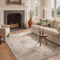 GENIMO 8'x10' Area Rug for Living Room, Washable Non Slip Soft Vintage Persian Rug for Bedroom Dining Room Home Office, Misty Beige
