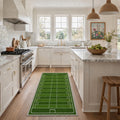 GENIMO 2'x7' Runner Rug, Washable Rug Non Slip Soft Football Field Hallway Runner for Kitchen Entryway Laundry Room, Lawn Green