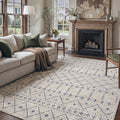 GENIMO 5'x7' Area Rug for Living Room, Washable Non Slip Soft Vintage Boho Rug for Bedroom Dining Room Home Office, Dusty Blue