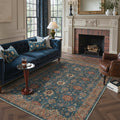 GENIMO 5'x7' Area Rug for Living Room, Washable Non Slip Soft Persian Rug for Bedroom Dining Room Home Office, Dusty Blue