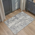GENIMO 2'x3' Area Rug, Washable Non Slip Soft Abstract Indoor Door Mat for Entryway Kitchen Laundry Room, Dusty Gray