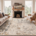 GENIMO 8'x10' Area Rug for Living Room, Washable Non Slip Soft Modern Abstract Rug for Bedroom Dining Room Home Office, Sand Beige