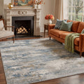 GENIMO 8'x10' Area Rug for Living Room, Washable Non Slip Soft Modern Abstract Rug for Bedroom Dining Room Home Office, Gilded Mist