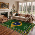 GENIMO 8'x10' Area Rug for Living Room, Washable Rug Non Slip Soft Amazon Green Soccer Field Rug for Bedroom Dining Room Home Office, Amazon Green
