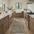 GENIMO 2'x7' Runner Rug, Washable Non Slip Soft Persian Hallway Runner for Kitchen Entryway Laundry Room, Dusty Taupe
