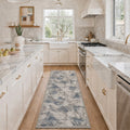 GENIMO 2'x7' Runner Rug, Washable Non Slip Soft Abstract Hallway Runner for Kitchen Entryway Laundry Room, Brown Greige