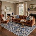 GENIMO 5'x7' Area Rug for Living Room, Washable Non Slip Soft Animal Print Rug for Bedroom Dining Room Home Office, Dusty Navy