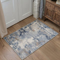 GENIMO 2'x3' Area Rug, Washable Non Slip Soft Modern Abstract Indoor Door Mat for Entryway Kitchen Laundry Room, Dusty Denim