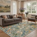 GENIMO 5'x7' Area Rug for Living Room, Washable Non Slip Soft Floral Rug for Bedroom Dining Room Home Office, Dusty Sage