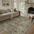 GENIMO 5'x7' Area Rug for Living Room, Washable Non Slip Soft Persian Rug for Bedroom Dining Room Home Office, Dusty Taupe