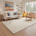 GENIMO 5'x7' Area Rug for Living Room, Washable Non Slip Soft Boho Rug for Bedroom Dining Room Home Office, Cream Beige