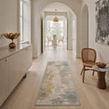 GENIMO 2'x7' Runner Rug, Washable Non Slip Soft Abstract Hallway Runner for Kitchen Entryway Laundry Room, Golden Beige