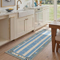 GENIMO 2'x7' Runner Rug, Washable Rug Non Slip Soft Azure Gold Soccer Field Hallway Runner for Kitchen Entryway Laundry Room, Azure Gold