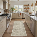GENIMO 2'x7' Runner Rug, Washable Non Slip Soft Persian Hallway Runner for Kitchen Entryway Laundry Room, Khaki