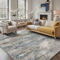 GENIMO 5'x7' Area Rug for Living Room, Washable Non Slip Soft Modern Abstract Rug for Bedroom Dining Room Home Office, Gilded Mist