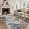 GENIMO 8'x10' Area Rug for Living Room, Washable Non Slip Soft Abstract Rug for Bedroom Dining Room Home Office, Brown Greige