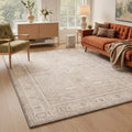 GENIMO 5'x7' Area Rug for Living Room, Washable Non Slip Soft Persian Rug for Bedroom Dining Room Home Office, Dusty Beige